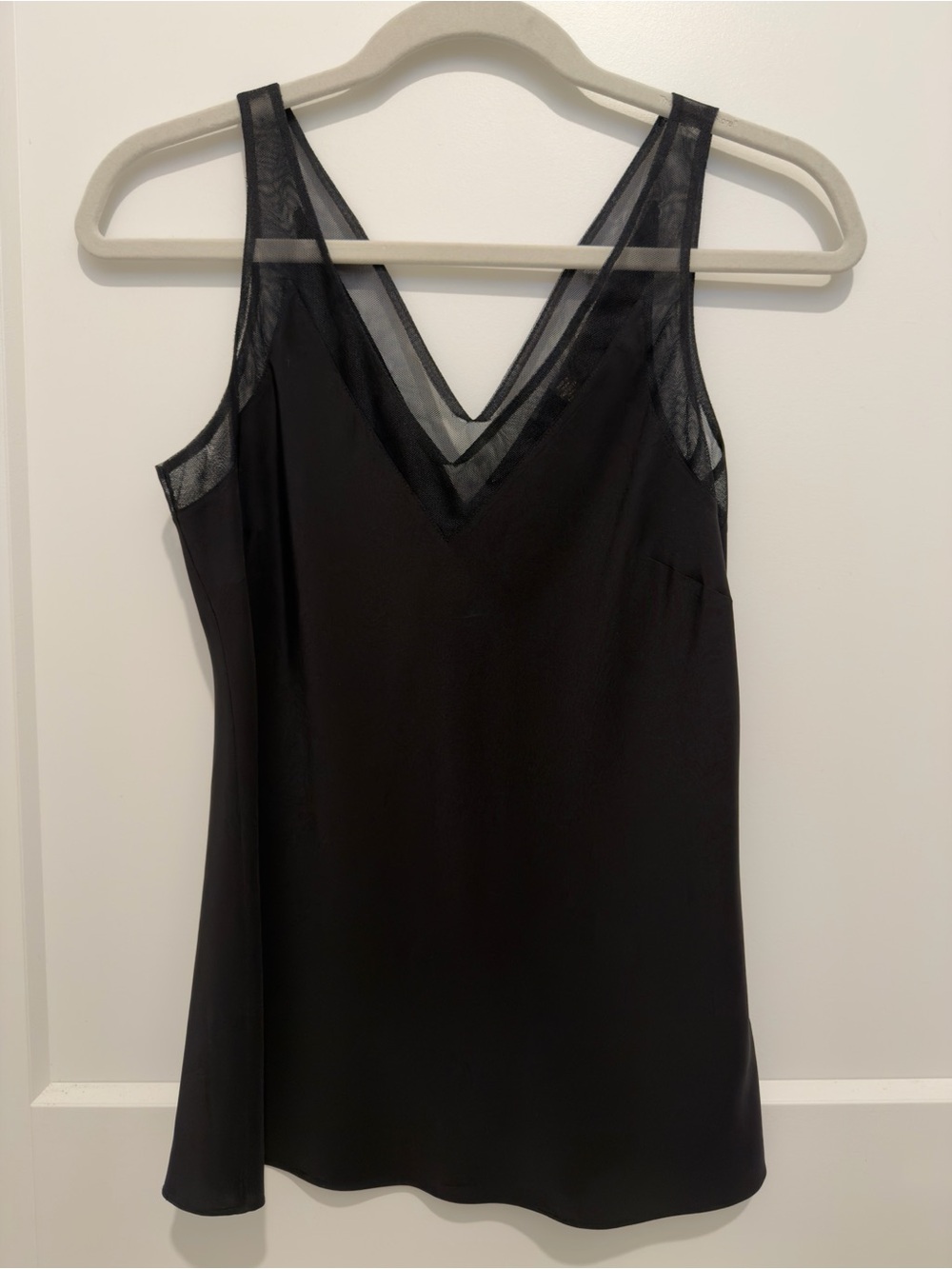 Ted Baker Black Mesh-Trim V-Neck Slip
